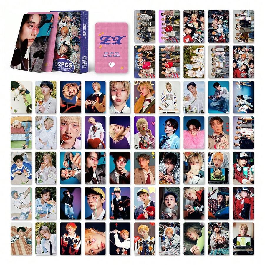 92pcs P1Harmony Boy Group Album EX Star KPOP Merchandise LOMO Collection Photocard, Photo Cards, Arirang, BTS21 Accessories, Bangtan, Photo Card, Photocard - A - View 1