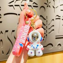 1Pc Holiday Cute Astronaut Keychain, Wrist Strap Bag Charm, Fun Decor For Backpack & Car Keys, Halloween Christmas Party Gift - Multicolor - View 11