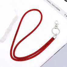 1pc Multicolor Rhinestone Lanyard - Durable Nylon With Metal Buckle, Elegant Sparkling ID And Phone Keychain, Suitable For Office, Teacher, Student (7 Colors: Mixed/Grey/Pink/Red/Green/Blue/Black), Halloween, Christmas - Multiple Styles - View 30