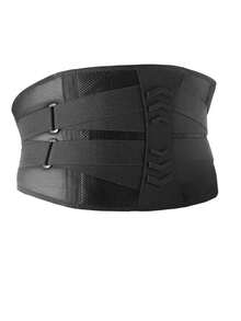 1 Pc Adjustable Sports Back Support Brace, Breathable Mesh Waist Stabilizer Belt For Gym Work & Daily Activity, For Men Women, Sizes M L XL - Black - View 13