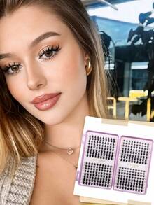 512/384pcs Fairy Cluster C-Curl Cartoon False Eyelashes 8-16mm Thin Natural Lash Extensions DIY Cluster False Eyelashes Easy To Wear Reusable Suitable For Daily Makeup - View 6