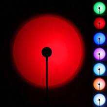 Seven-Color Sunset, Sunset Light, Adjustable Color, Internet Celebrity Colorful Sunset Lamp, Portable Floor Lamp, Atmosphere Lamp, Colorful Sunset, Sunset Lamp, Bedroom, Living Room, Portable Model, Multi-Scene Universal Model, Seven-Colorsunset Lamp - Colorful Sunset Lamp - View 6