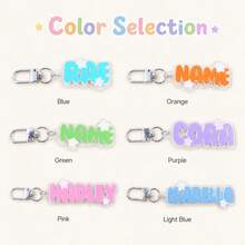 Custom Letter Keychain, Personalized Name Keychain, Customized Cute Keychain, Customizable Birthday Gifts, Key Chain For Christmas Gift - Style D - View 3