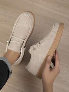 Men's Slip-On Loafers Lace-Free Casual Shoes For Commuting, Walking, Shopping And Daily Wear - Khaki - View 2