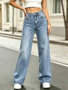 Women Jeans - Straight-leg Loose-fitting Jeans 2008 - View 1