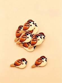 12pcs Handmade DIY Bird Shaped Buttons With 2 Eyes, Plastic Material, Suitable For Clothing, Hats, Bags, Multi-Color Bird Shaped Handmade Buttons For Sewing, Scrapbooking, DIY Clothing Decoration - A - View 11