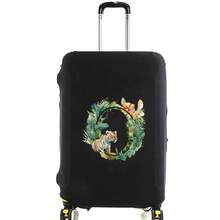 Elastic Luggage Cover, Jungle Tiger Letter Print Luggage Protective Cover, Stretchable Dust-Proof Scratch-Resistant Reusable Travel Cover, Suitable For 18-32 Inch Luggage - Black - View 54