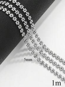 1m Stainless Steel Hip-Hop Spiral Heart-Shaped Chain Necklace And Bracelet DIY Jewelry Making Kit - Chain - View 14
