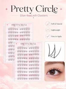 Glue-Free 10-Row 9-14mm C-Curl False Eyelashes, Large Capacity, Comfortable For Daily Wear, Soft And Natural Eye Makeup Effect - C - View 9
