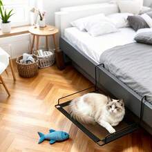 Heavy Duty Comfortable Hanging Cat Hammock, Bedside Cat Bed, Premium Cat Sun Lounger, Breathable Mesh Fabric, All-Season Cat Sun Lounger, Removable And Washable Design, Stable Installation Without Drilling, Suitable For Sofa Edge, Bed Edge And Window - one-size - View 5