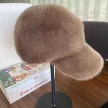 Cross-Border Large Brim Plush Baseball Cap Unisex Thickened Warm Korean Style Baseball Cap - Multicolor - View 4