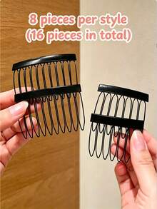 20/16/8/6/4pcs Practical Hair Accessories, Invisible Hair Combs, Side Volume Hair Clips, Small Fringe Hair Clips, Top Volume Clips, For Hairstyling, Makeup Fixing And Holiday Gift Hair Accessories - Multicolor - View 15