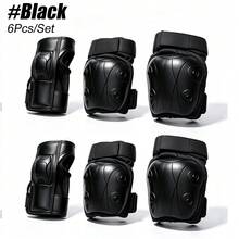 6-In-1 Skating Protective Gear Knee & Elbow Pads Wrist Guards For Roller Skating Skateboarding, Skate Knee Pads Adult & Youth - Multicolor - View 20