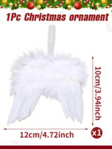 10pcs Angel Wings Christmas Tree Hanging Ornaments, Christmas Tree Decor, Merry Christmas Mini Angel Hanging Ornaments, Christmas Party Decor, Home Christmas Decor, Christmas Tree Top Decor, Christmas DIY Decor, Christmas Decor - Multicolor - View 15