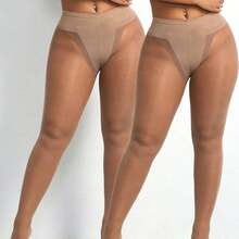 2 Pairs Women's Sexy Sheer Pantyhose, Minimalist & Fashionable - Multicolor - View 5