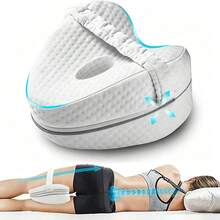 1 buah Bantal Kaki, Bantal Lutut untuk Tidur Miring, Bantal Penyeimbang untuk Tidur Miring, Bantal Kaki untuk Tidur, Bantalan Lutut untuk Tidur - Putih - View 9