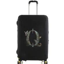 Elastic Luggage Cover, Vintage Glamorous Letter Print Luggage Protective Cover, Stretchable Dustproof Scratch-Resistant Reusable Travel Cover, Suitable For 18-32 Inch Luggage - Black - View 13