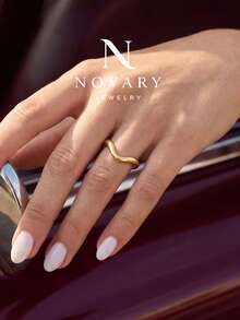 1pc Elegant Unique Women's Gold Ring Jewelry Anniversary Birthday Gift - Gold - View 2