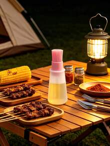 1pc Silicone Oil Brush, For Air Fryer, Grill,Refillable Heat Resistant Cooking Oil Dispenser (Slight Color Difference Due To Lighting During Photography) - Multicolor - View 5