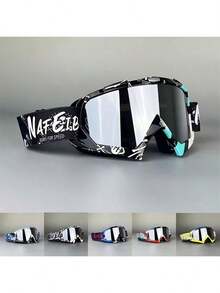 1 Pair Ski Goggles, Mountaineering Ski Glasses, Unisex Adjustable Headband, Large Field Of View, Winter Outdoor Sports Protective Eyewear - Silver Lenses - View 1
