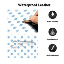 Korean Ins Cute Minimalist Dot Oversized Mouse Pad | Creative White Blue Polka Dot Aesthetic Washable Office Desk Mat For Girls Study Work - View 9