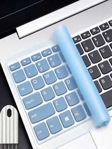 Universal Transparent Keyboard Protector, Ultra-Thin Keyboard Protector And Keyboard Cleaning Brush, Effectively Protects Keyboard, Suitable For 15 To 17.0 Inch Laptops, Available In Transparent, Purple, Yellow, Pink And Blue Colors, Washable And Reusable - Multi-color - View 16