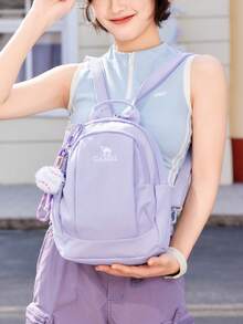 CAMEL CROWN Casual Sports Commuter Backpack, Fashionable Lightweight Travel Outdoor Hiking Backpack - Lilac - View 7