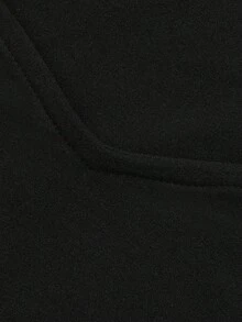 DONICY Atasan Wanita Elegan Leher Bentuk Hati Lengan Panjang, Kaos Dasar Slim Fit Rajut Elastis, Pakaian Dalam Musim Gugur - Hitam - View 4
