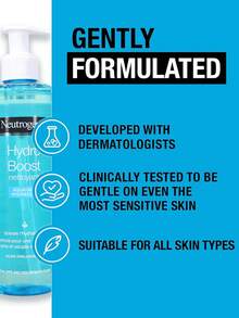 Neutrogena HYDRO BOOST 200ML 水凝膠潔面乳,含玻尿酸的保濕凝膠潔面乳,輕盈水凝膠質地,溫和清潔,適用於乾燥敏感肌膚,清爽不黏膩,適合日常使用,200ml/6.76 Fl.Oz - 200ml/6.76 fl.oz - 查看 4