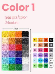 24/48/72/96 Colors Perler Beads Adult DIY Handmade Set, 350 Beads Per Color, Includes Tweezers, Square Pegboard, Ironing Paper, Colorful Keychain Decorative Accessories And Lanyard, Suitable For DIY Puzzle Handmade Jewelry, Birthday Holiday Party Handmade Enthusiasts Gift, Back To School Season Handmade Gift - A - View 21