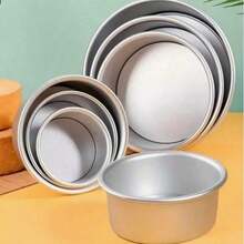 Aluminum Round Cake Pan, Non-Stick Baking Mold, Removable Bottom, Rolled Edge Cake Mold, Suitable For Weddings, Birthdays, Anniversaries Or Party Events - View 5