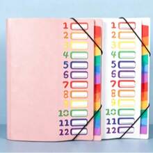 A4 Rainbow File Organizer, Large Capacity Korean Style Office Supplies | Suitable For Schools, Universities, Workplaces, Homes And Offices Colorful File Storage | Back To School Season, Office Stationery And Storage Solutions For Students, Teachers And Professionals - Multicolor - View 13
