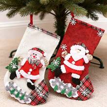 (1pc/Pack) Christmas Decorations, Christmas Stockings, Gift Bags, Christmas Scene, Window Display, Small Hanging Ornaments, Christmas Decor - 1PC - View 8