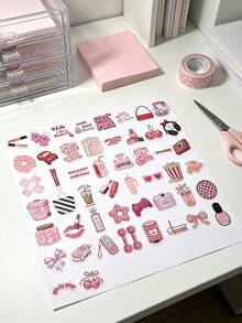 Cute Girl Style Printed Stickers, Decorative Stationery, Suitable For Books, Laptops, Water Bottles, Phone Cases, Suitcases, Guitars, Helmets, Etc. - Multicolor - View 8