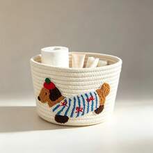 Simple And Practical Storage Basket, Suitable For Various Parties, Home Supplies And Miscellaneous Items Organization, Versatile Shelf Basket For Kitchen, Bathroom, Bedroom, Exquisite Blue Decorative Organizer, Multipurpose Space Saving - Multicolor - View 3