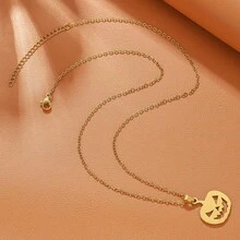 1pc Halloween Jewelry Set, Gold Plated Skull Ghost Bracelet & Pumpkin Pendant Necklace, Spooky Theme Party Women Fashion Accessory Set - Multicolor - View 5