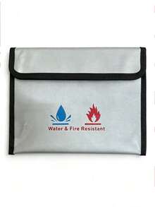 Fire-Resistant Document Bag, Includes One Set Of Fire-Resistant And Flame-Retardant Money Pouch, Moderate Size, Made Of Non-Irritating Silicone Coating, Used For Safely Storing Cash, Important Documents, Jewelry And Passports - A - View 13