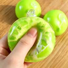1pc New Slow Squeeze Crunchy Sound Stress Relief Handmade Ball Toy, Apple Red Style, Can Make Sound, Slow Rebound, Shapeable Squeeze Toy, Suitable For Office Workers And Teenagers To Relieve Stress - Multicolor - View 8