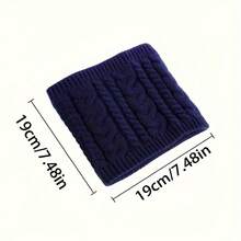 Unisex Fleece Lined Knit Neck Gaiter, Thick Warm Cable Knit Neck Warmer, Windproof Face Cover Scarf For Winter Outdoor Cycling Skiing - A - View 5