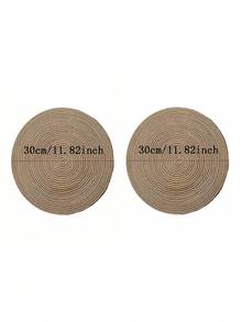 4pcs/6pcs/8pcs/11.8 Inch Round Woven Placemats, Washable Kitchen Table Mats, Suitable For Family Gatherings, Weddings, Parties (Coffee Brown) - Coffee Brown - View 8