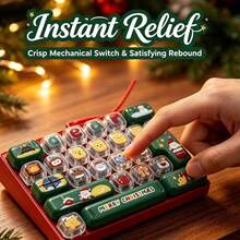 2026 Baru 1 buah Gantungan Kunci Keyboard Mekanik Mini 26 Tombol Gaya Natal, Mainan Meja, Mainan Penghilang Stres, Hadiah Ulang Tahun, Hadiah Liburan, Hadiah Halloween, Pilihan Terbaik Mainan Hadiah Natal - MultiWarna - View 2