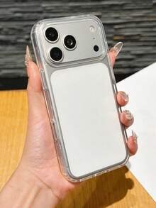 Minimalistiskt mobilskal med hög transparens, kompatibelt med 18 Pro Max 17 Pro 16 15 14 13, mjuk kant och hård baksida, stötsäkert skyddsskal - Genomskinlig - Visa 3