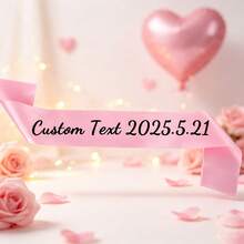 Customized Glitter Ribbon, Can Be Written According To Your Requirements, Multiple Colors, Wedding Bridal Shower Gift, Happy Birthday Ribbon, Bachelorette Party Decoration, Parade Banner, Ideal Gift For Graduation Ceremony - Multicolor - View 15