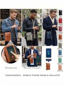 1pc Multifunctional Touchscreen Phone Wallet, Suitable For Daily Commute And Travel, Perfect Gift Choice. Women's Handbag And Wallet Travel Essential Beach Bag. - Multicolor - View 3