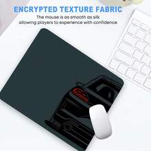 Sports Car Square Mouse Pad Dark Green Small Mousepads Desk Accessories, Stitched Edge Non‑Slip Rubber Base 9.4x7.8 Inches Desktop Protector Computer Desk Mat Laptop Keyboard Pad For Home Office School Gaming, Gift For Family Friends Colleagues - View 3