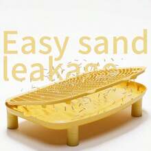 Cat Litter Ramp Plastic Kitten Litter Box Step Pad Anti-Tracking Litter Mat, Pet Cleaning Supplies - M - View 3