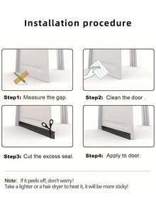 1pc Anti-Collision Door Sealing Strip, Back To School Supplies - Multicolor - View 3