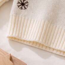 Sweater Anak Perempuan, Pullover Rajut Motif Rusa Kutub dan Kepingan Salju untuk Remaja Perempuan, Atasan Nyaman Lengan Panjang Kerah Bulat untuk Pakaian Musim Gugur, Musim Dingin, Liburan & Natal - MultiWarna - View 6
