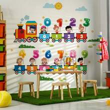 1pc Colorful Number Train Wall Sticker Set, Removable Self-Adhesive Fun Counting Early Education Wall Decor - Multicolor - View 5