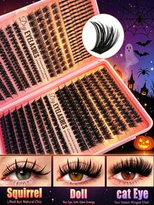 Thick, Soft, 544 Clusters Of Extra-Large Mixed-Size False Eyelashes, D-Curl, Thick, And Curled, Perfect For DIY Handmade Extensions, Everyday Makeup, And Comic Book Style. Multiple Styles Available. - D - View 5